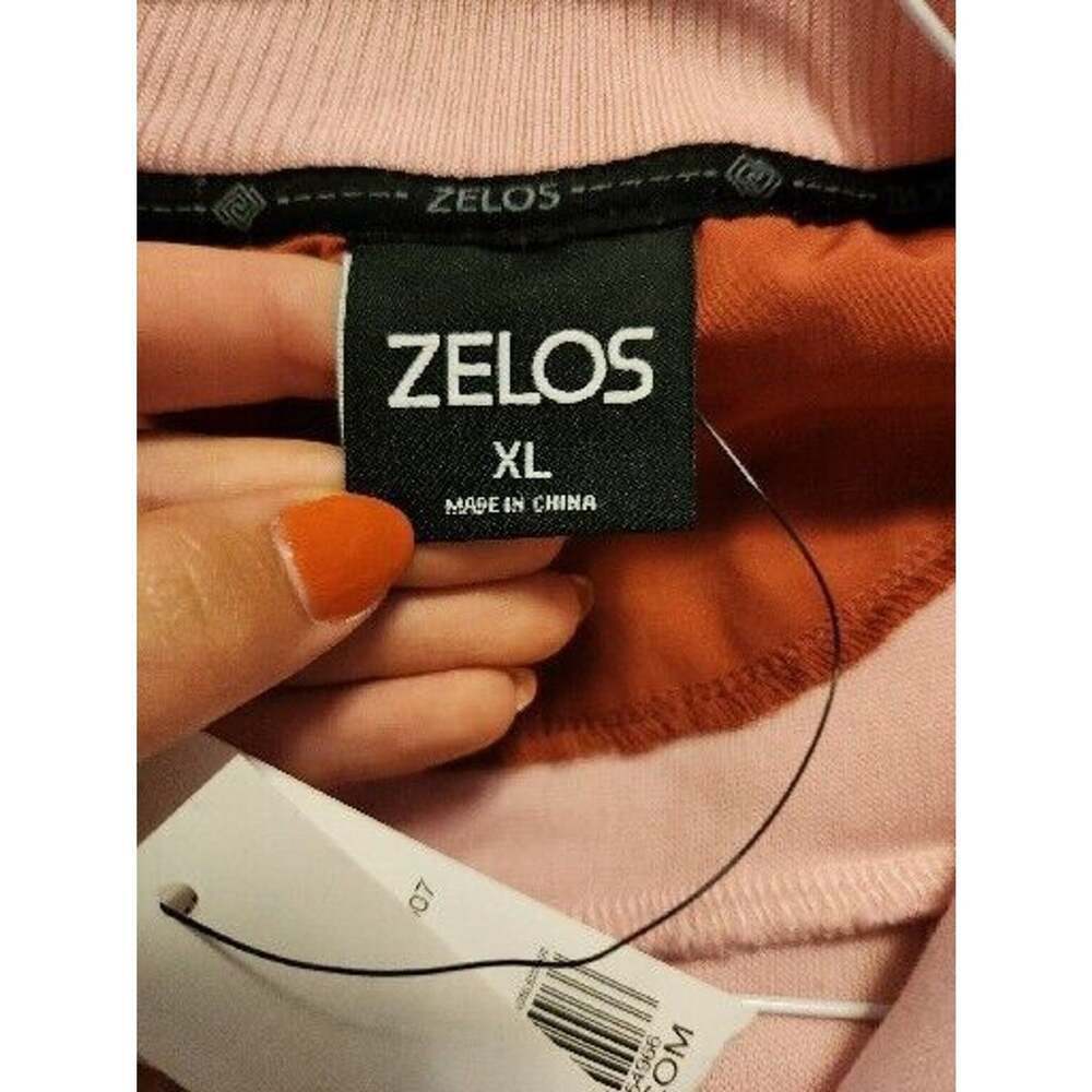 Zelos NWT 1/2 Zip Light Pink Fleece Ribbed Hem Pullover Size XL CR3 - Picture 3 of 5